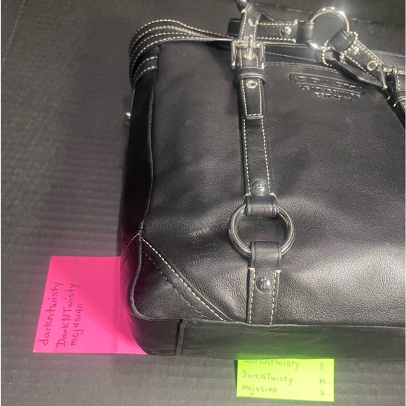 Vintage Coach Black Leather Tote Excellent, classy, LIKE NEW VERY WELL CARED FOR - Picture 15 of 17